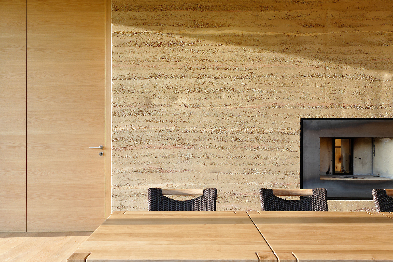 Kamin im Ecolut Lehmhaus